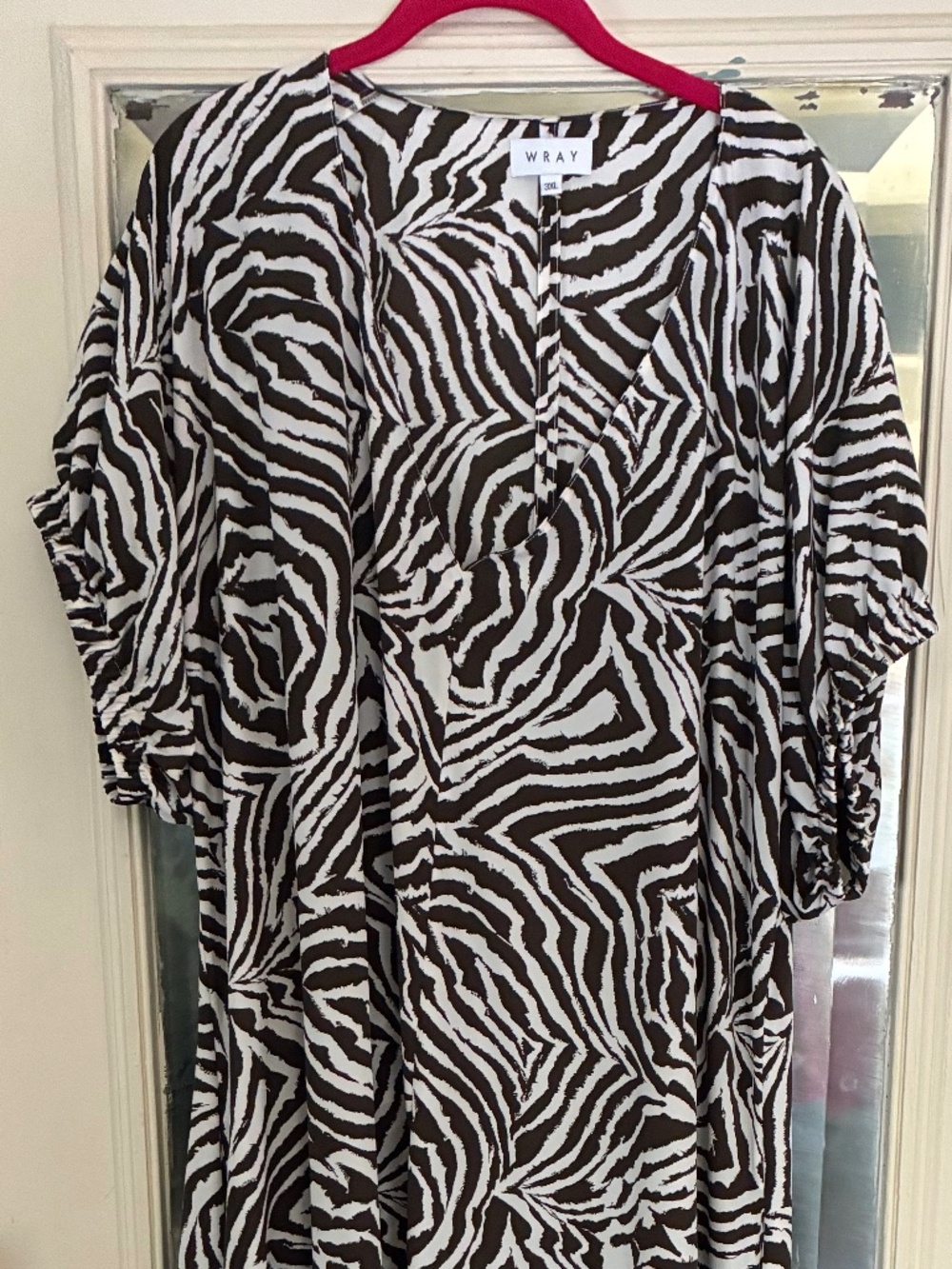 Wray Fun Dress Size 3X Brown and White
